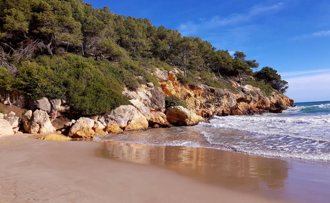 Photo de Cala la Mora avec sable beige de surface