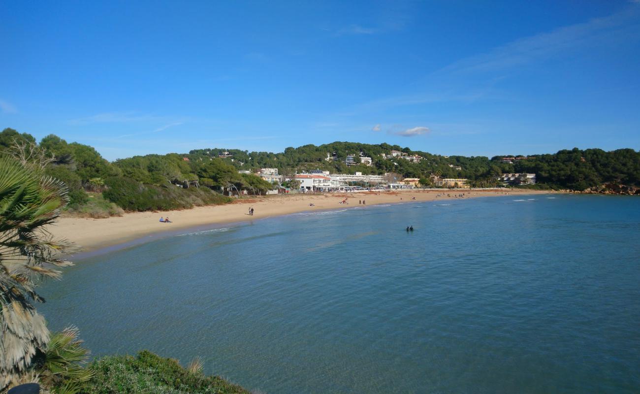 Photo de Platja de la Mora avec sable beige de surface