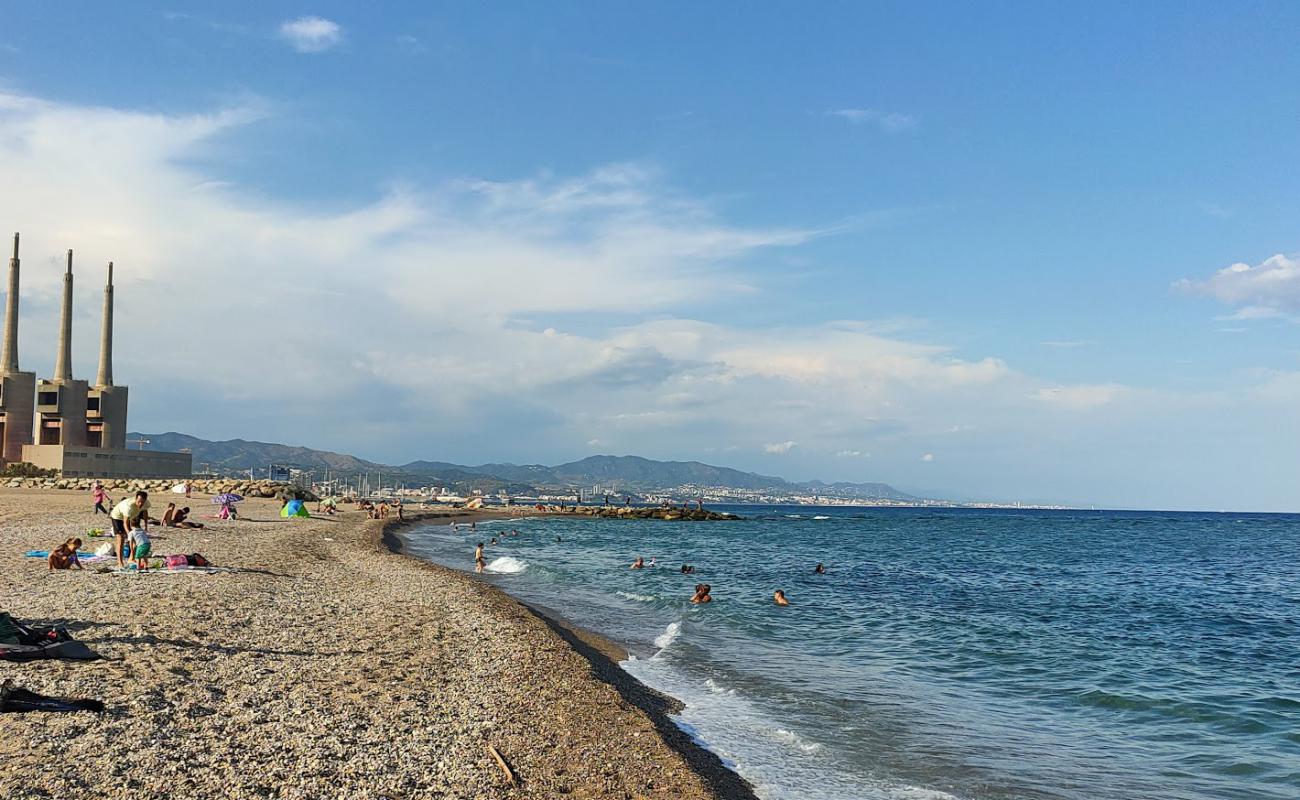 Photo de Platja del Forum avec sable coquillier brun de surface