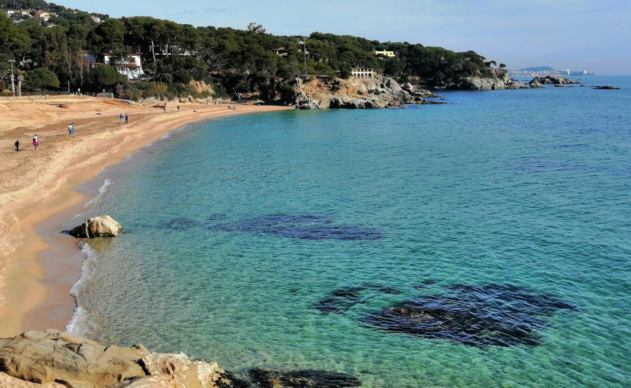 Photo de Cala Rovira avec sable lumineux de surface