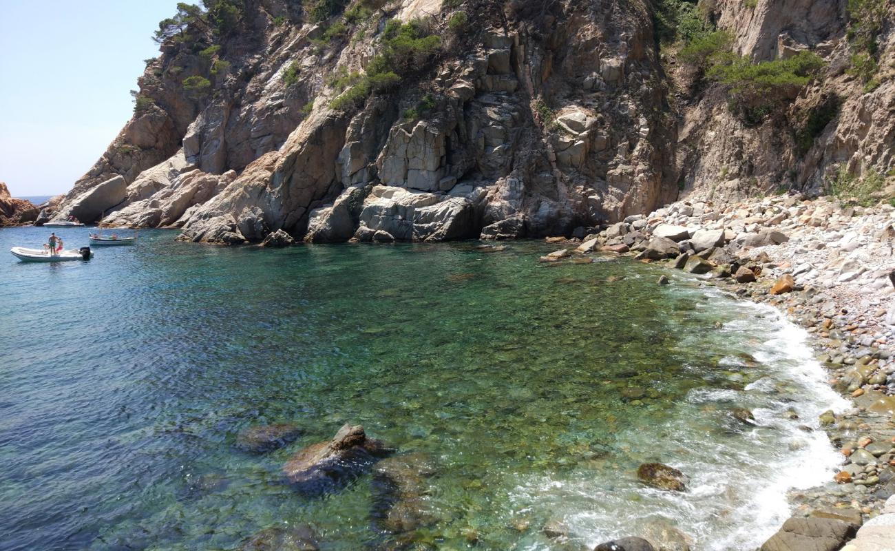 Photo de Platja El Cau avec terrain rocheux de surface