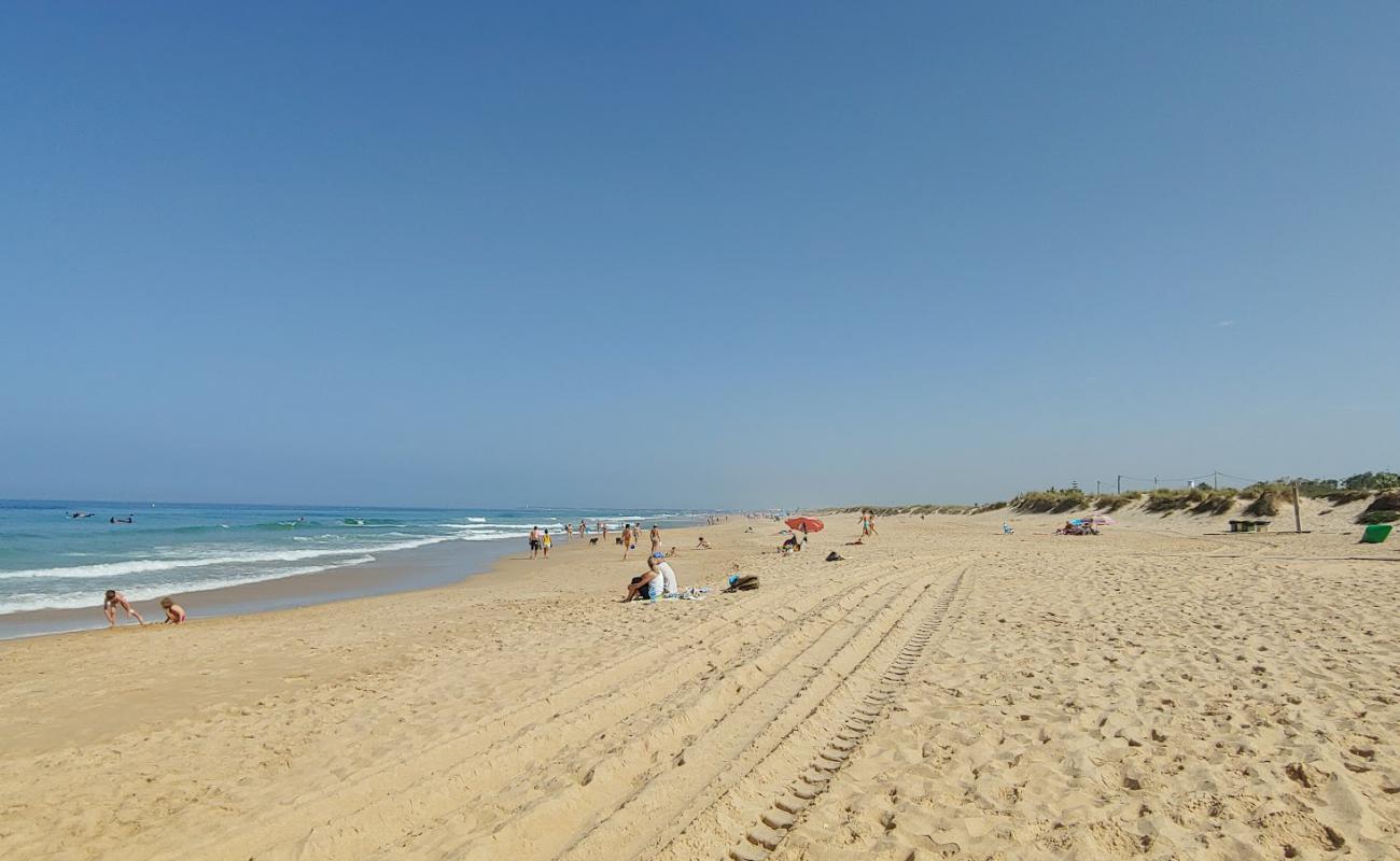 Photo de El Palmar Beach avec sable lumineux de surface