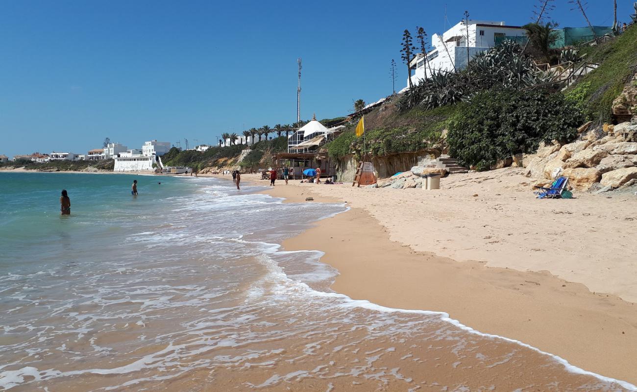 Photo de Playa de Guadalupe avec sable fin et lumineux de surface