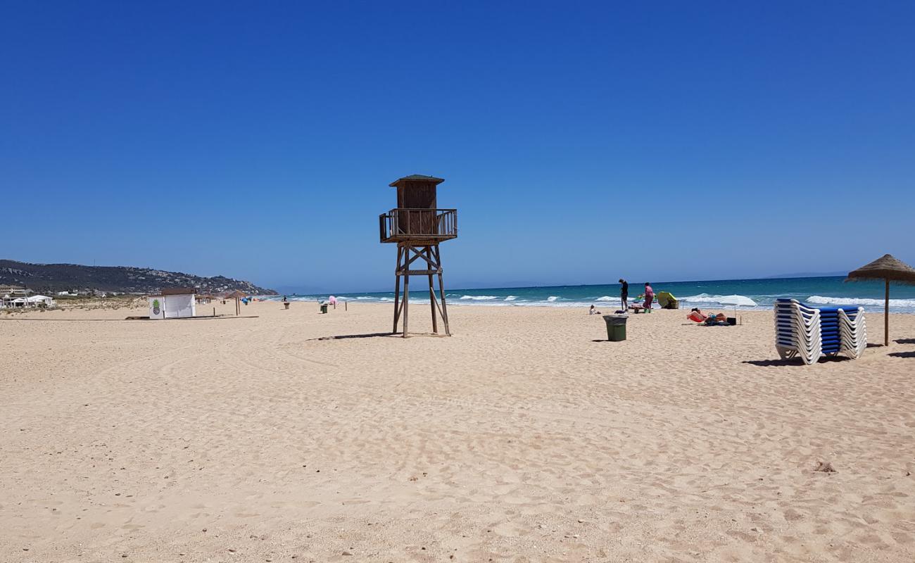 Photo de Playa de Zahara avec sable fin et lumineux de surface