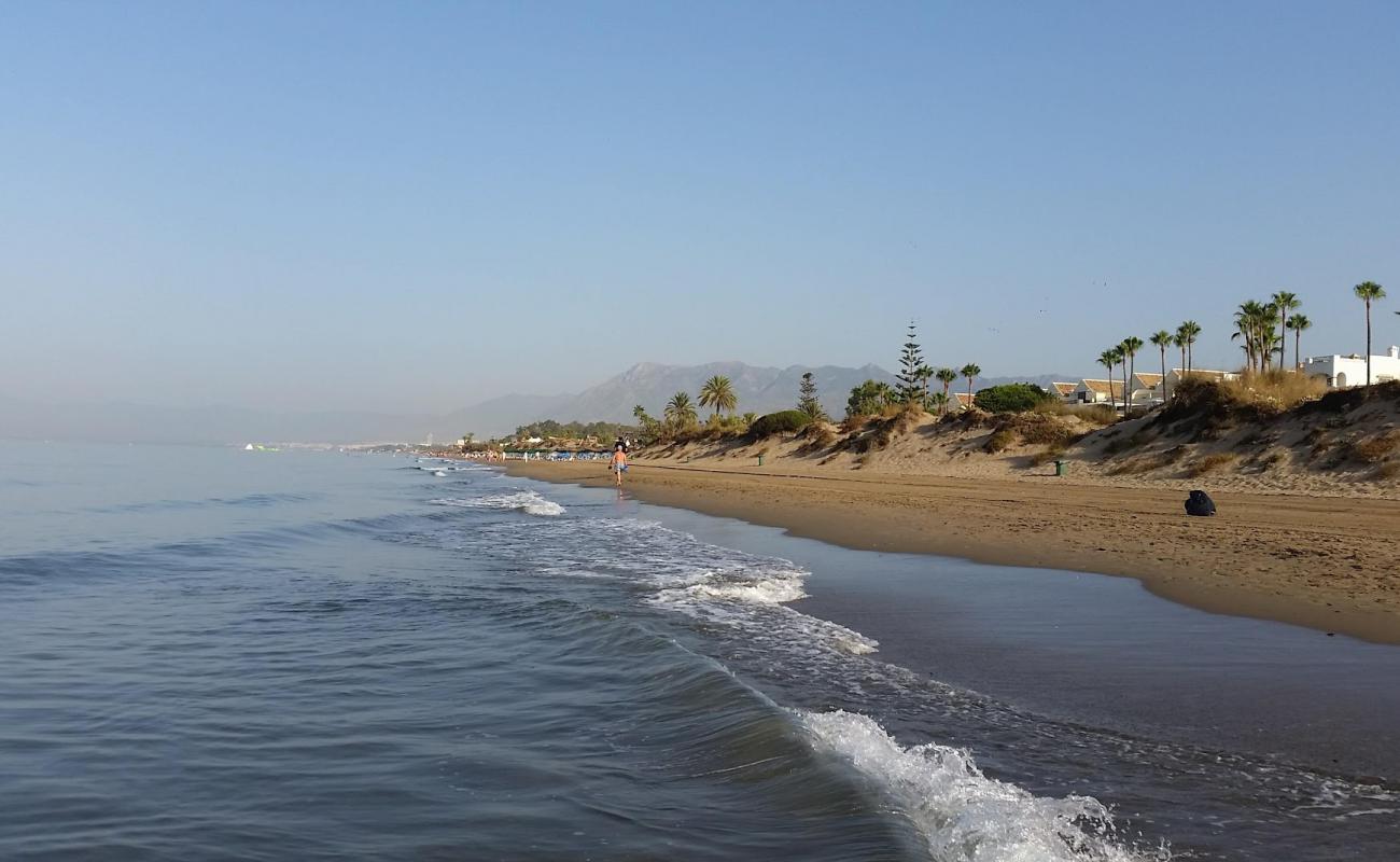 Photo de Playa de la Vibora avec sable gris de surface