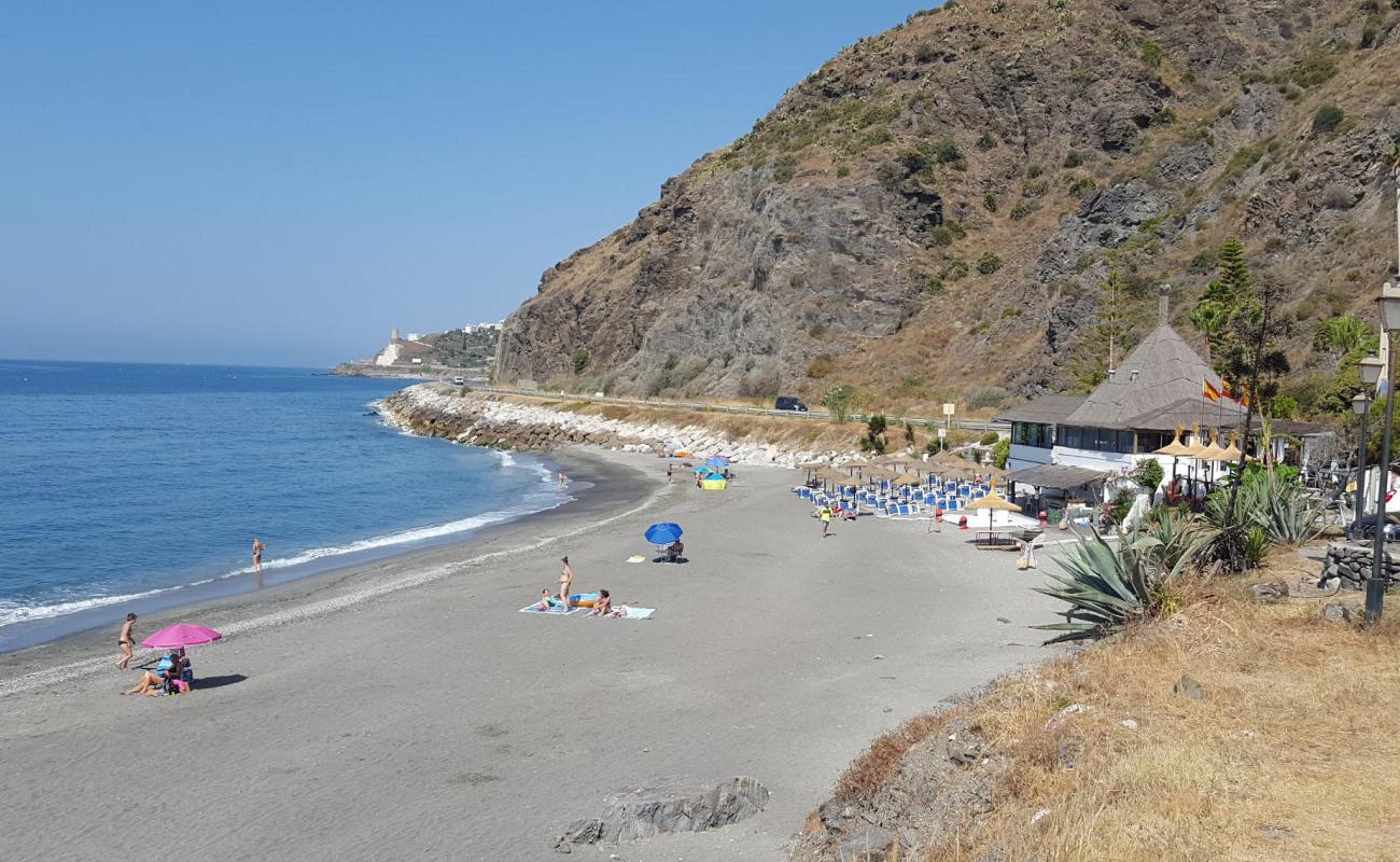 Photo de Playa del Playazo avec sable gris de surface