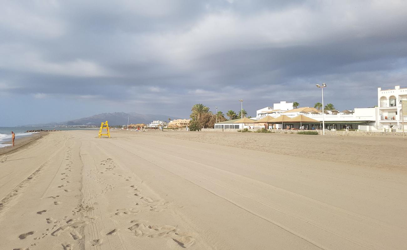 Photo de Plage naturiste de Vera Playa avec sable lumineux de surface