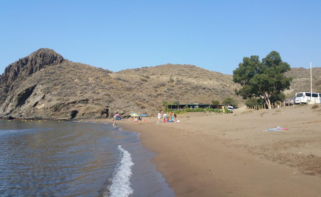 Photo de Cala de Calnegre avec sable brun de surface