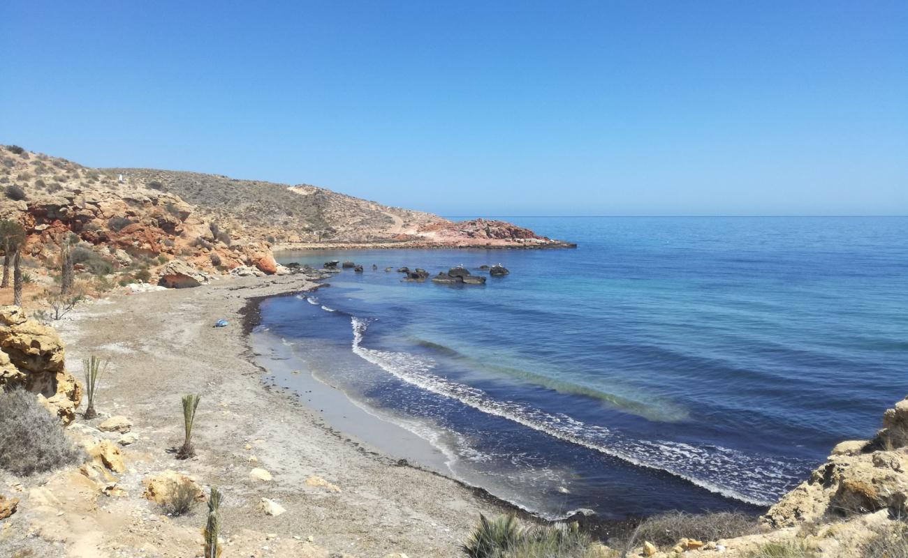 Photo de Cala Leno avec sable gris de surface