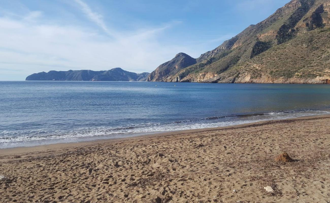 Photo de Playa de la Morena avec sable coquillier gris de surface