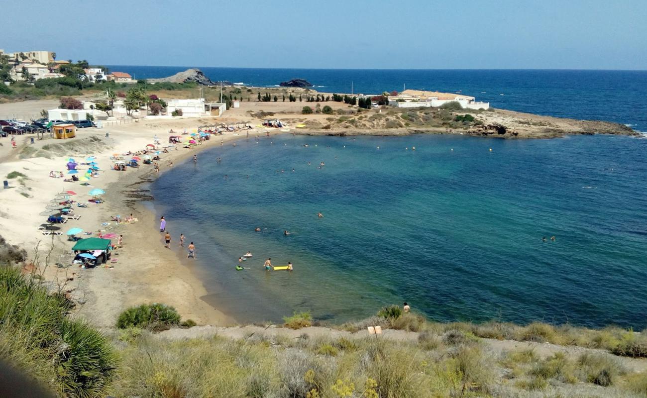 Photo de Cala Reona avec sable noir avec caillou de surface