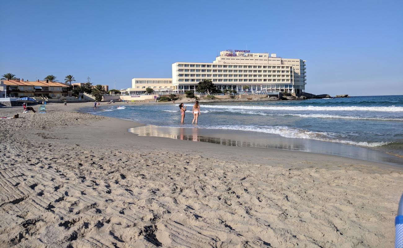 Photo de Playa de Galua avec sable lumineux de surface