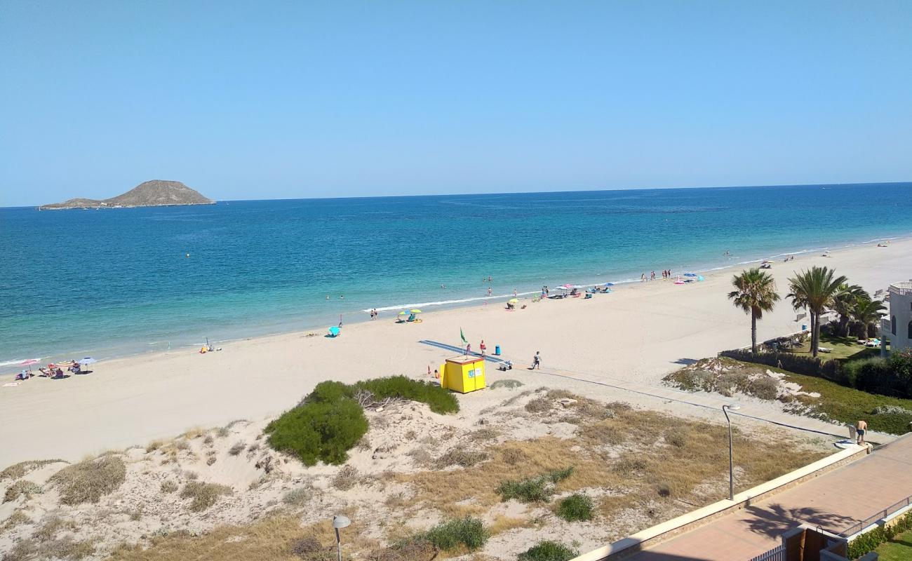 Photo de Playa del Estacio avec sable lumineux de surface