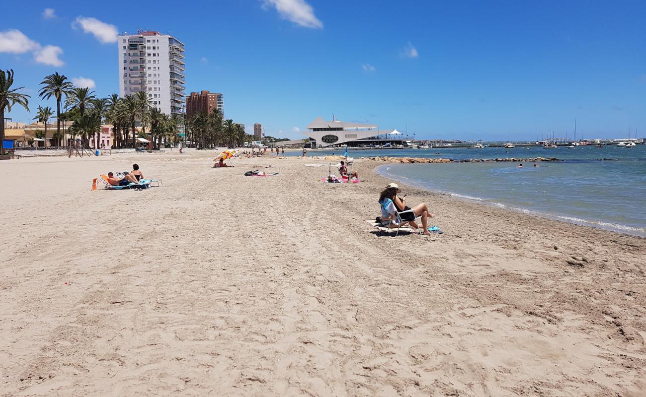 Photo de Playa de Santiago de La Ribera avec sable gris de surface