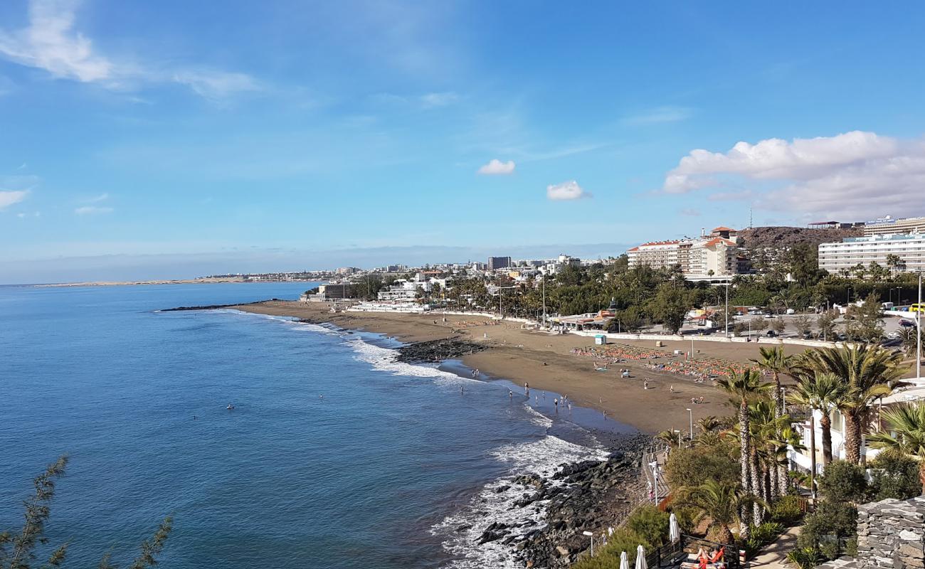 Photo de Playa de San Agustin avec sable beige fin de surface