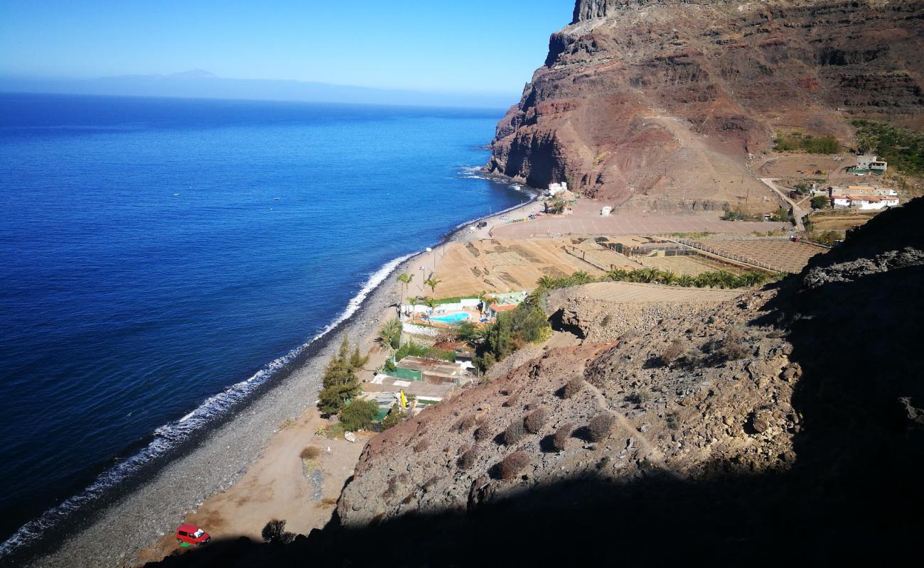 Photo de Playa de Aneas avec galets gris de surface