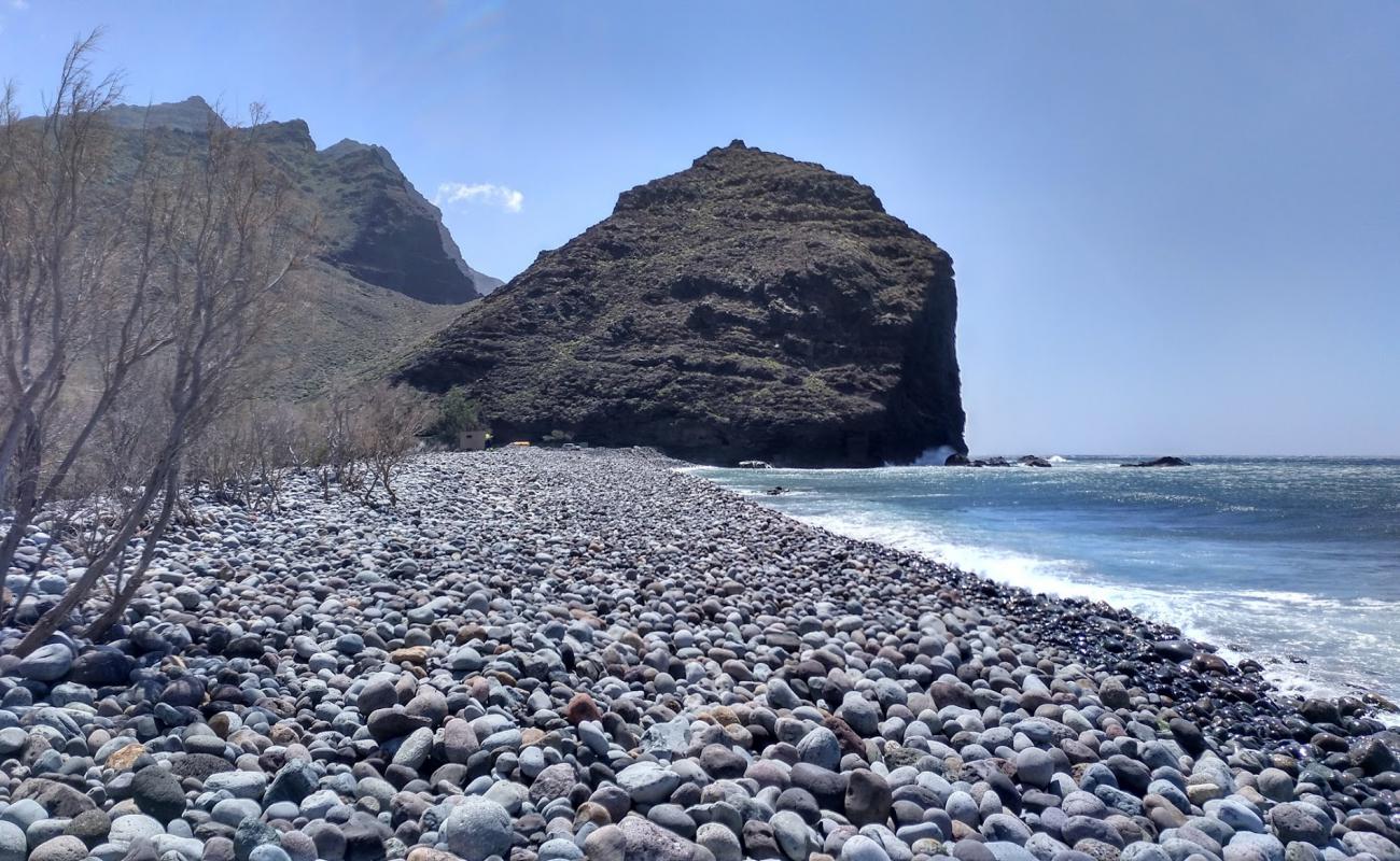 Photo de Playa de La Aldea avec terrain rocheux de surface