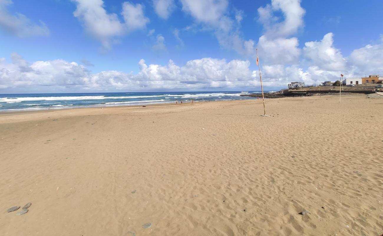 Photo de Playa del Agujero avec sable lumineux de surface