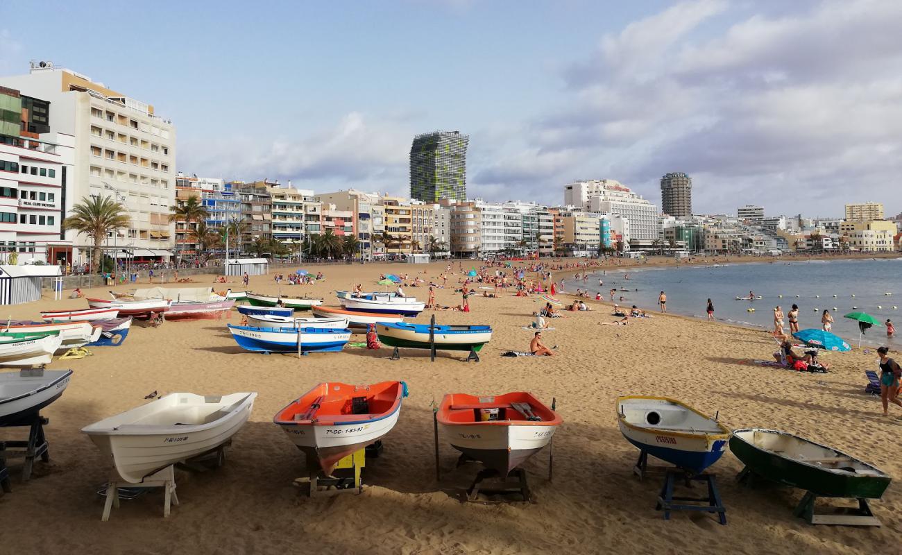 Photo de Plage de Las Canteras II avec sable beige fin de surface