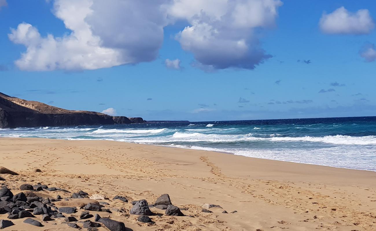 Photo de Plage de Cofete avec sable beige de surface
