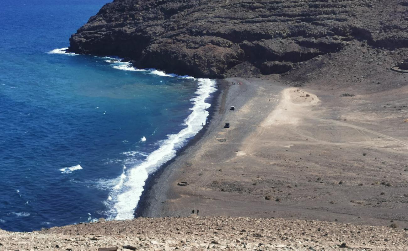 Photo de Playa del Paso avec sable gris & galets de surface