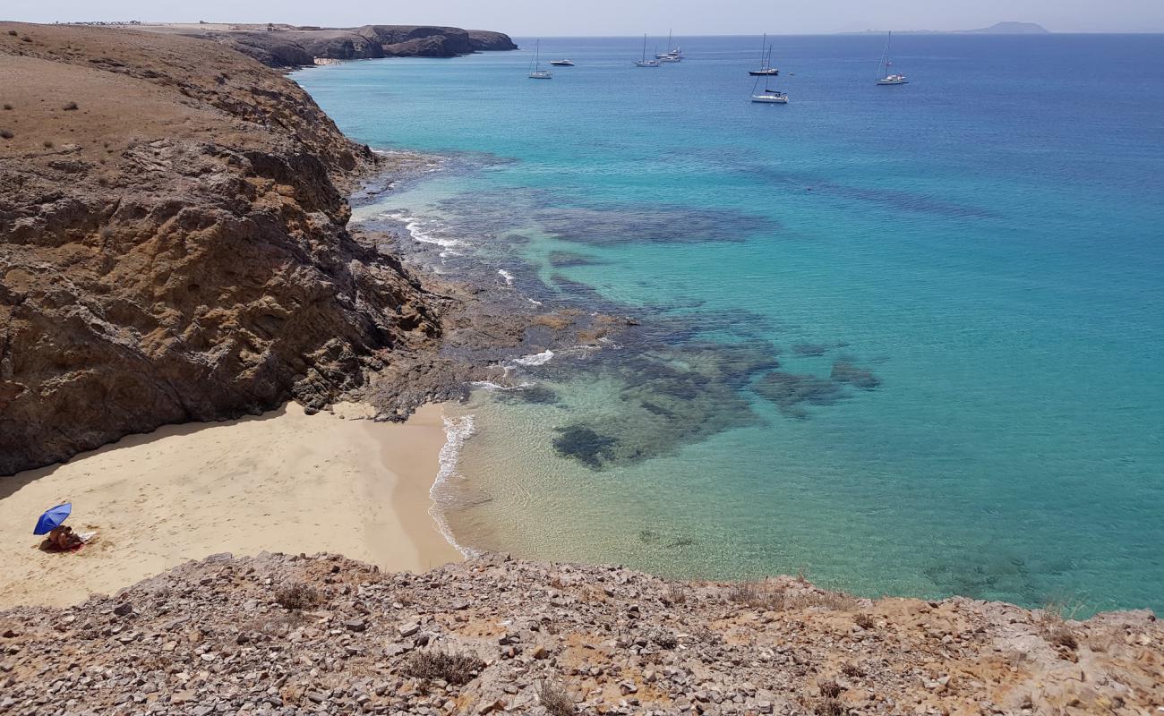 Photo de Playa San Marcial caelton avec sable beige fin de surface