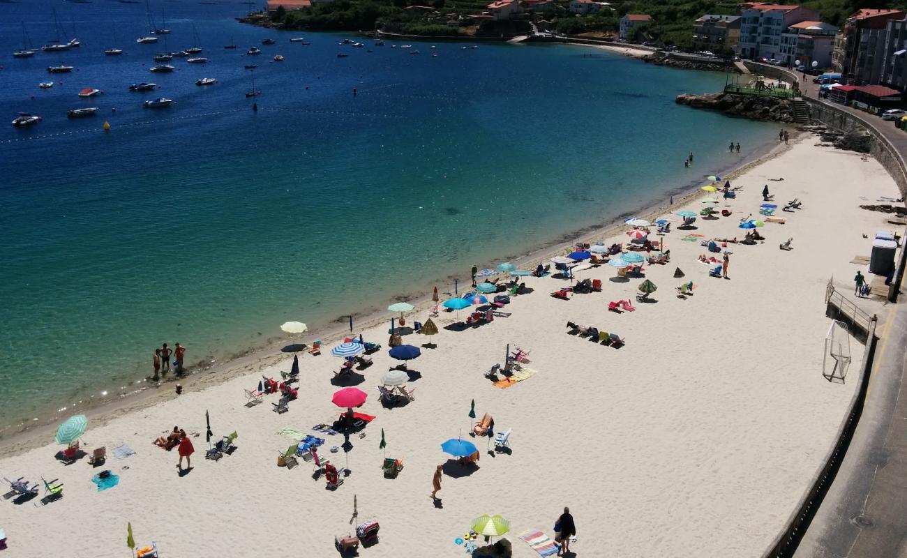 Photo de Xiorto beach avec sable fin blanc de surface