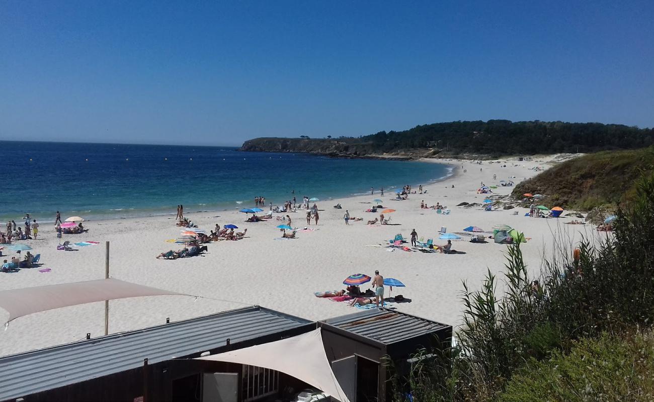 Photo de Pragueira beach avec sable fin blanc de surface