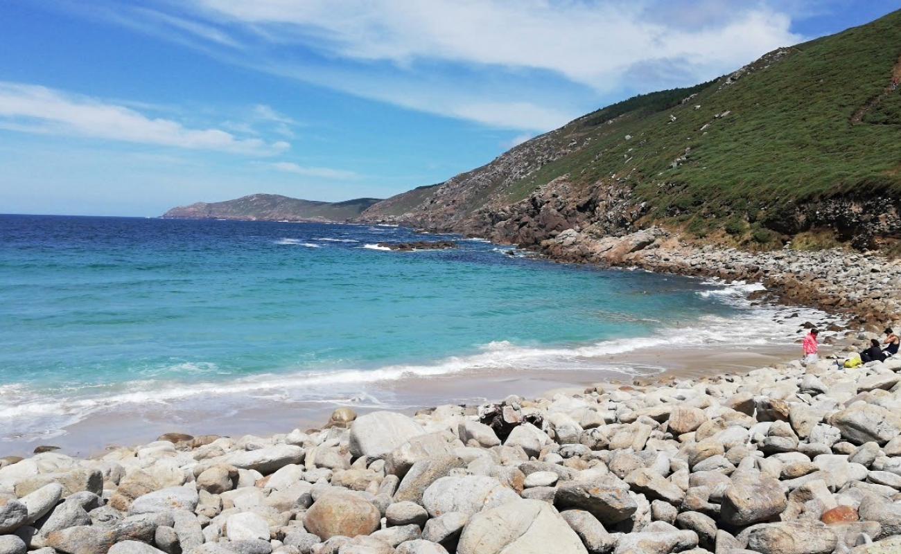 Photo de Praia de Moreira avec terrain rocheux de surface