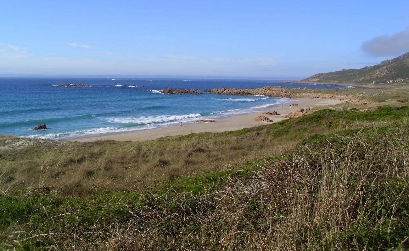 Photo de Playa de Balea avec sable fin blanc de surface