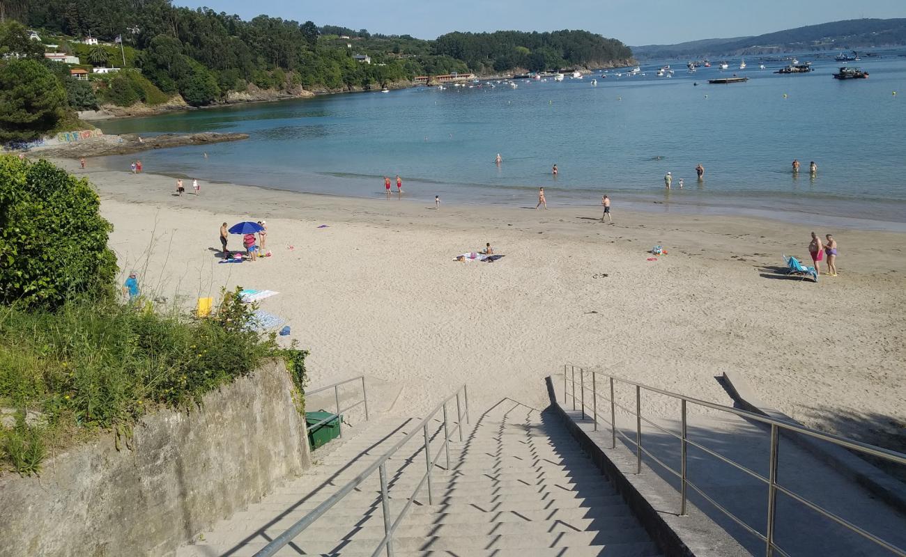 Photo de Playa de Cirro avec sable beige de surface