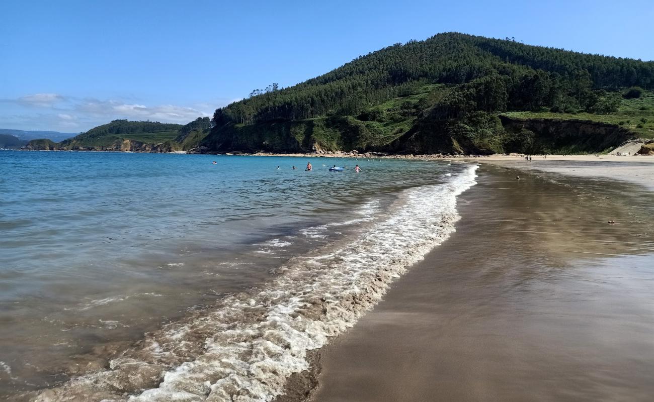 Photo de Praia de Basteira avec sable fin blanc de surface