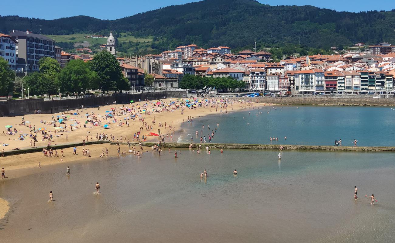 Photo de Playa Lekeitio avec sable brun de surface