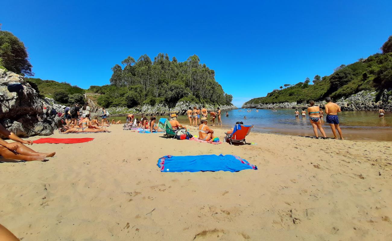 Photo de Playa de Guadamia avec sable lumineux de surface