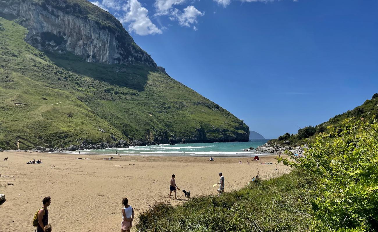 Photo de Plage de Sonabia avec sable beige de surface