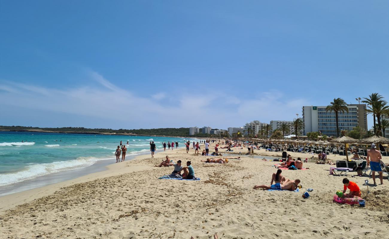 Photo de Cala Millor avec sable lumineux de surface