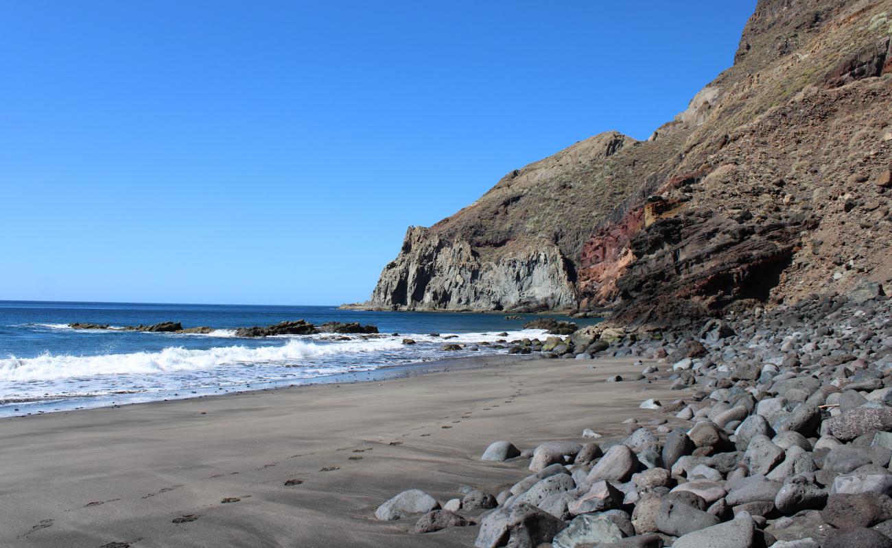 Photo de Playa de Zapata avec sable gris de surface