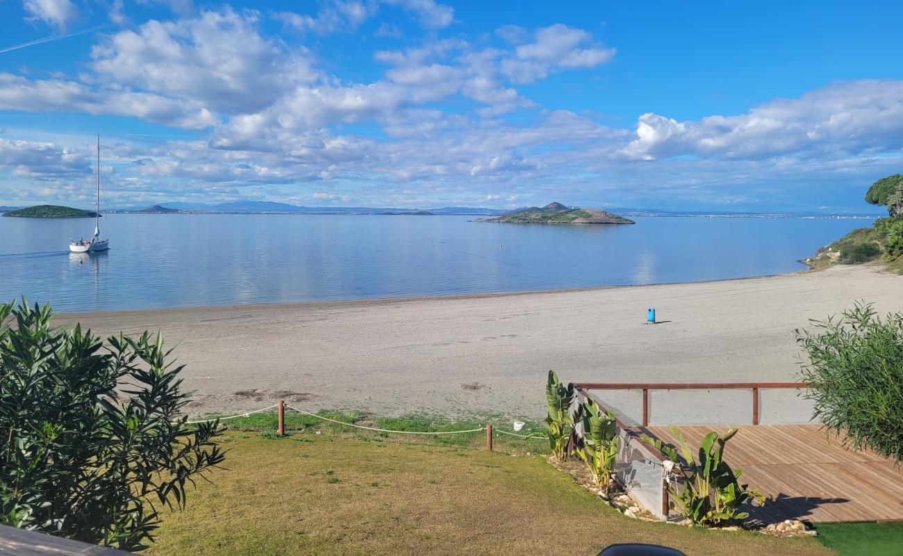 Photo de Playa del Ciervo avec sable gris de surface