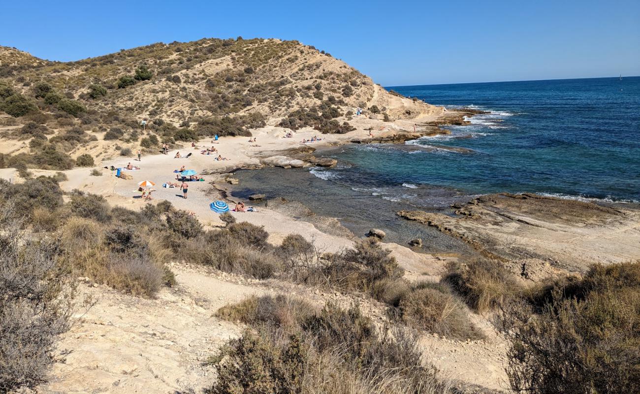 Photo de Cala Cantalar avec sable gris de surface