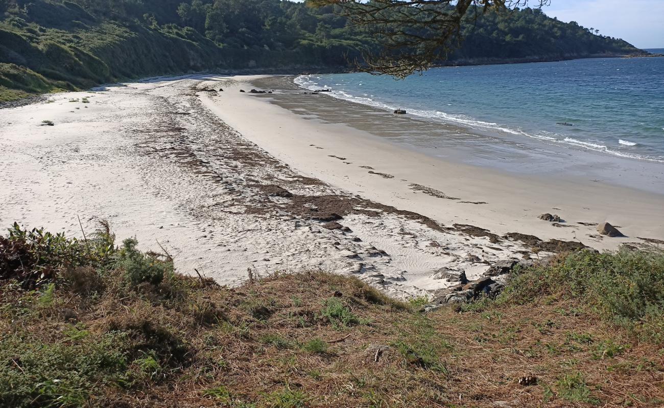 Photo de Praia de Borreiros avec sable beige de surface
