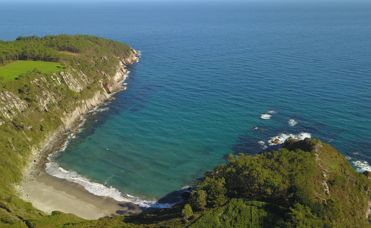 Photo de Playa de Sabugo avec sable gris de surface