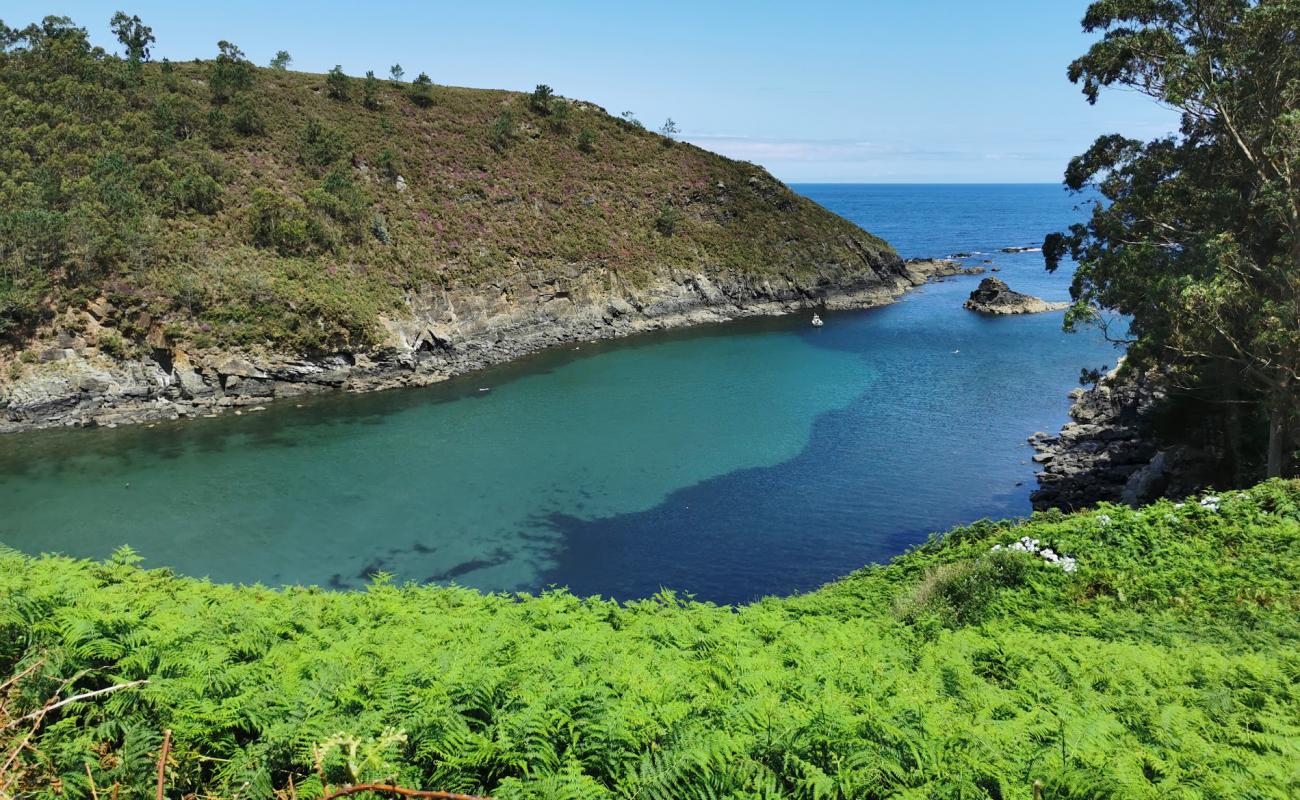 Photo de Playa de Touran avec terrain rocheux de surface