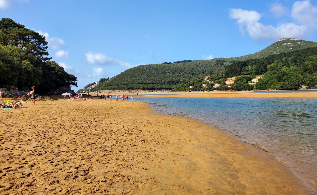 Photo de Playa San Antonio avec sable beige de surface