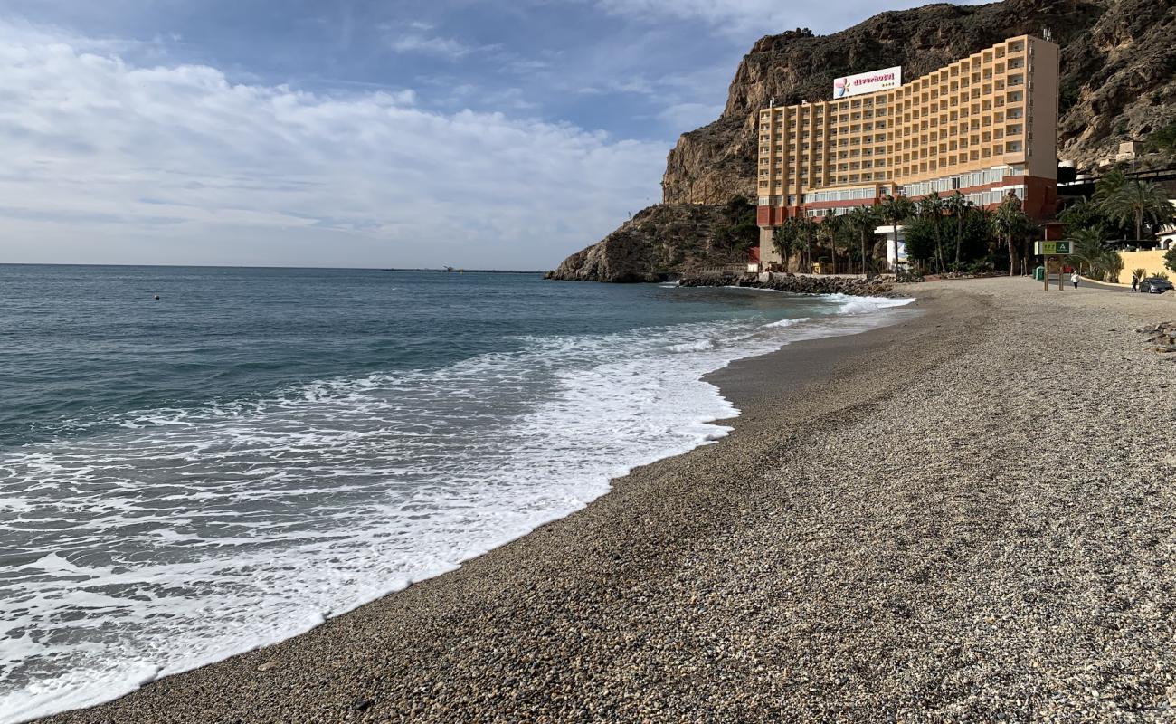 Photo de Playa del Palmer avec caillou fin gris de surface