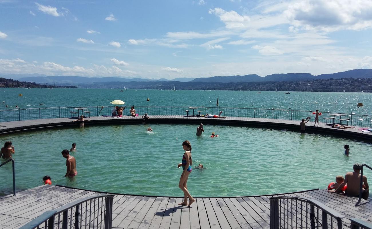 Photo de Strandbad Tiefenbrunnen avec herbe de surface