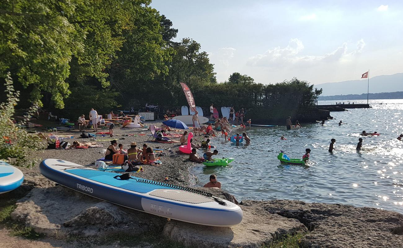 Photo de Plage de la Savonniere avec petits galets gris de surface