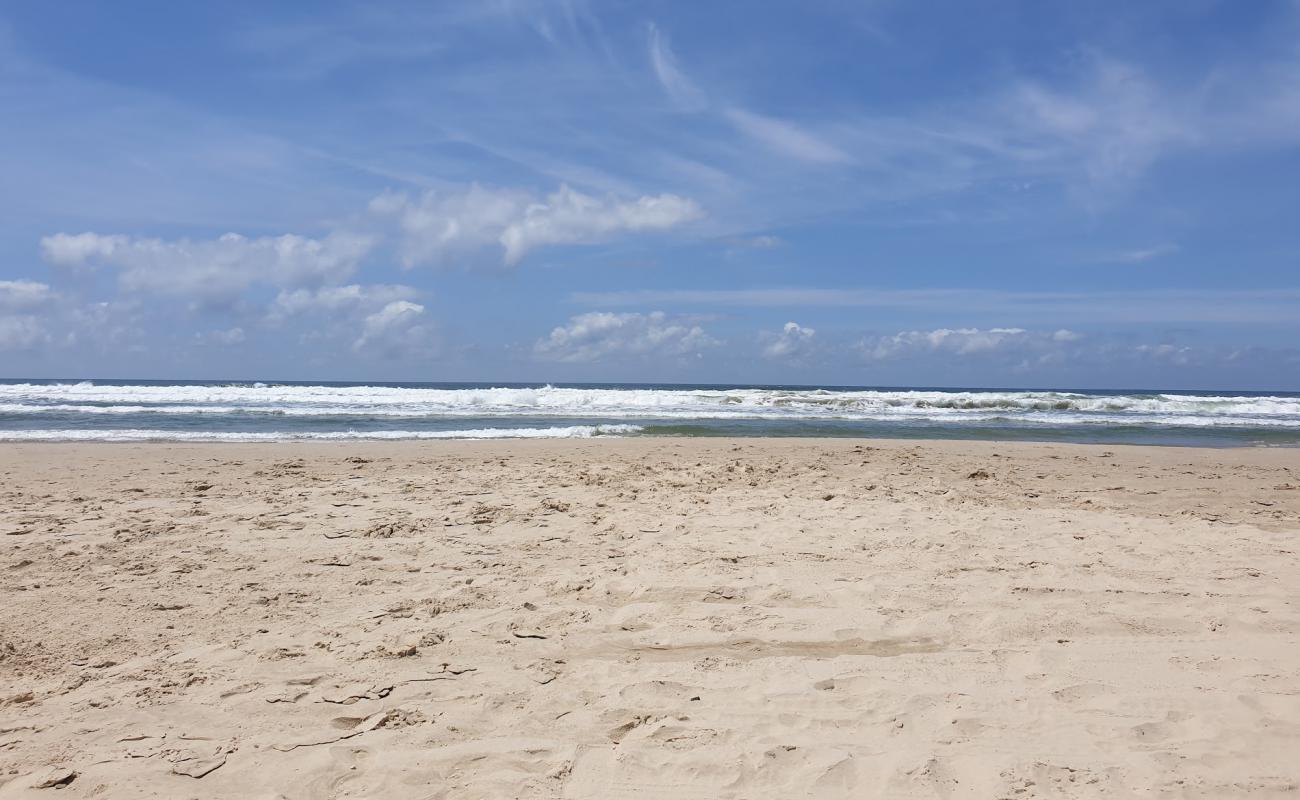 Photo de Praia do Camacho avec sable beige fin de surface