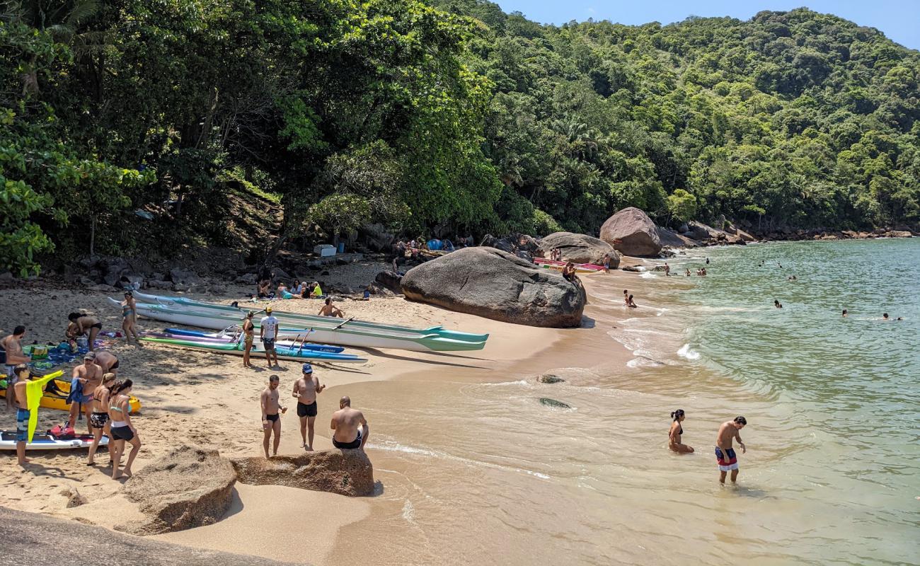 Photo de Plage de Sangava avec sable lumineux de surface