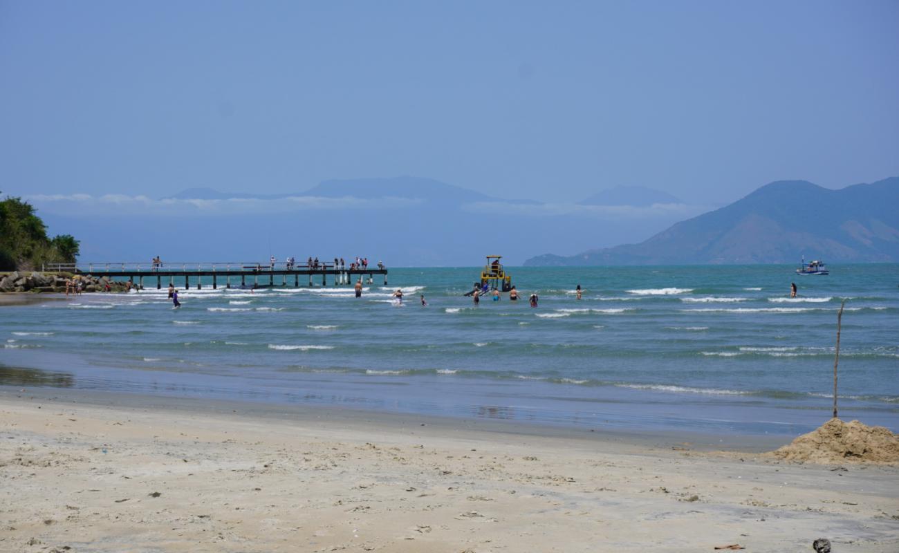 Photo de Plage de Caraguatatuba avec sable beige de surface