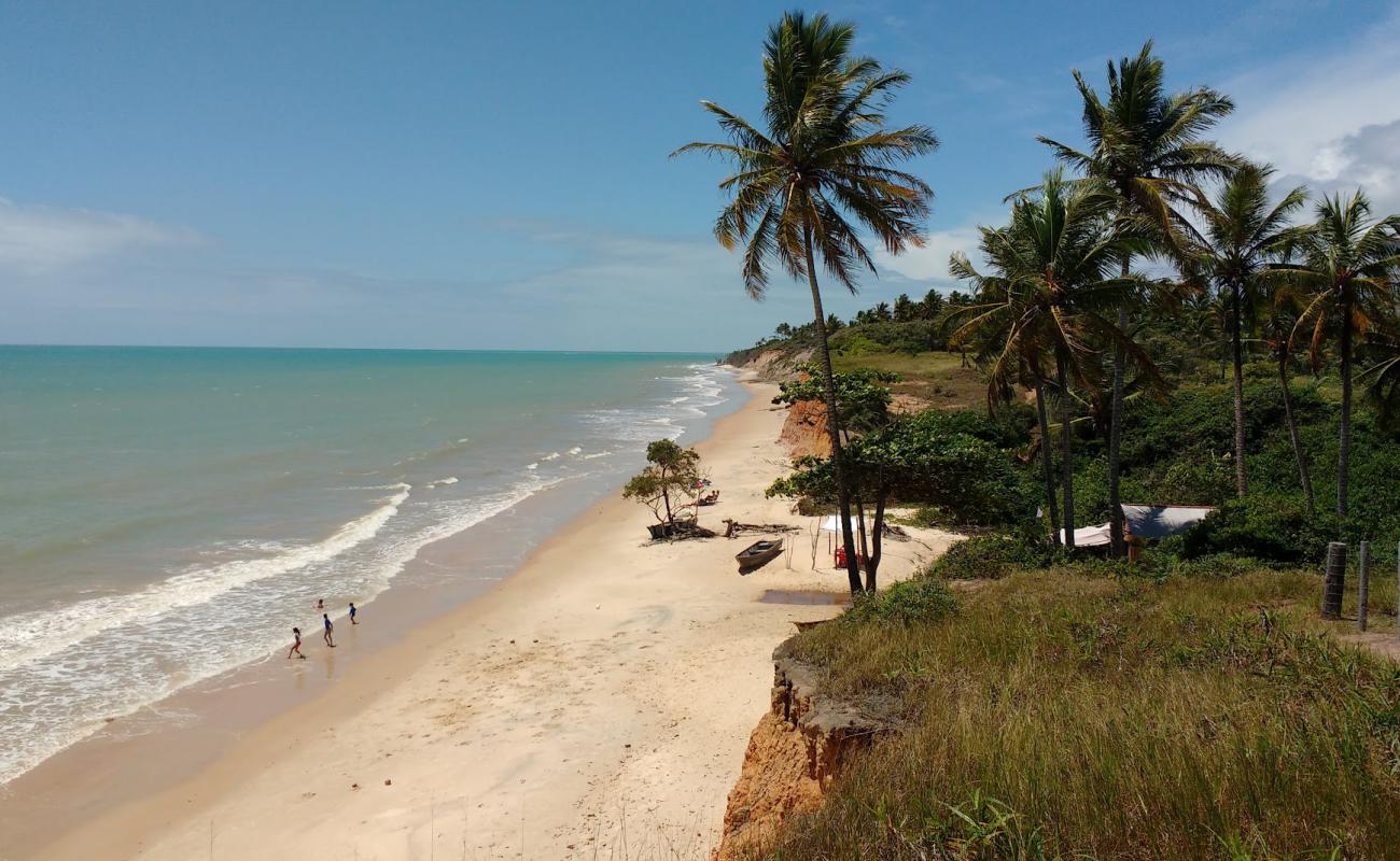 Photo de Plage de Cumuruxatiba avec sable beige de surface